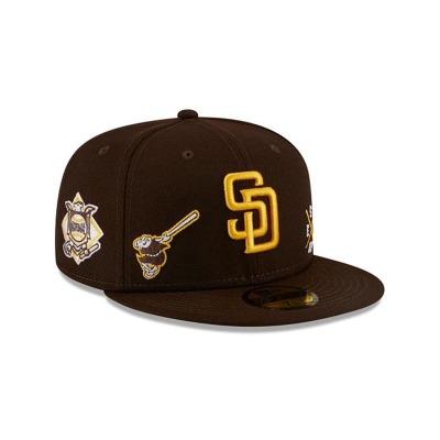 Brown San Diego Padres Hat - New Era MLB Multi 59FIFTY Fitted Caps USA9581024